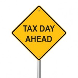 tax day ahead signage